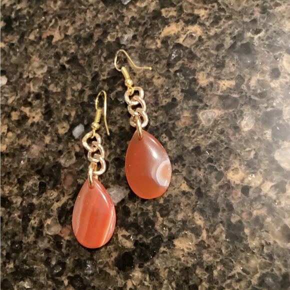 Carnelian agate Earrings - Picture 2 of 3